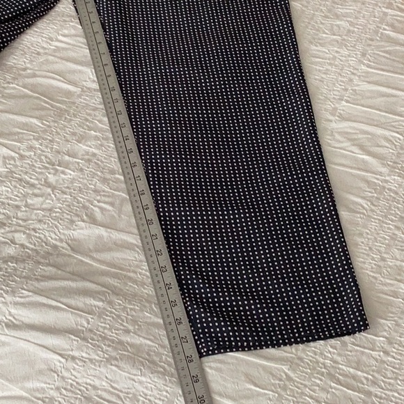 Vintage Giorgio Armani Wide Leg Pant Navy/Off white. 100% Silk - Picture 10 of 13